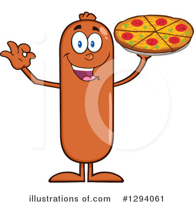 Royalty-Free (RF) Sausage Character Clipart Illustration by Hit Toon - Stock Sample #1294061