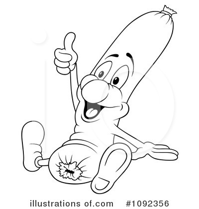Royalty-Free (RF) Sausage Clipart Illustration by dero - Stock Sample #1092356