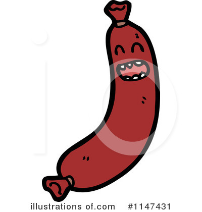 Royalty-Free (RF) Sausage Clipart Illustration by lineartestpilot - Stock Sample #1147431