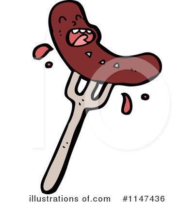 Royalty-Free (RF) Sausage Clipart Illustration by lineartestpilot - Stock Sample #1147436