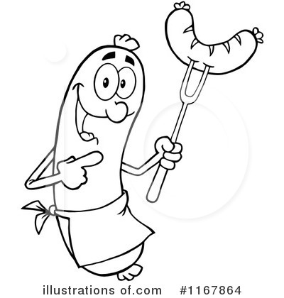 Royalty-Free (RF) Sausage Clipart Illustration by Hit Toon - Stock Sample #1167864