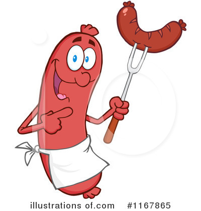 Royalty-Free (RF) Sausage Clipart Illustration by Hit Toon - Stock Sample #1167865