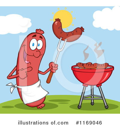 Royalty-Free (RF) Sausage Clipart Illustration by Hit Toon - Stock Sample #1169046