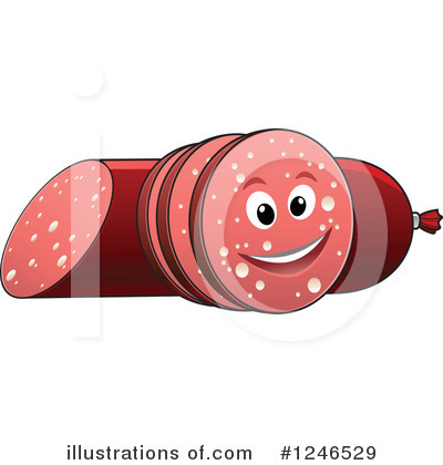 Royalty-Free (RF) Sausage Clipart Illustration by Vector Tradition SM - Stock Sample #1246529