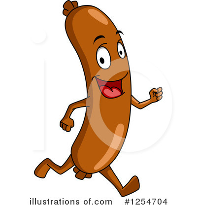 Bratwurst Clipart #1254704 by Vector Tradition SM