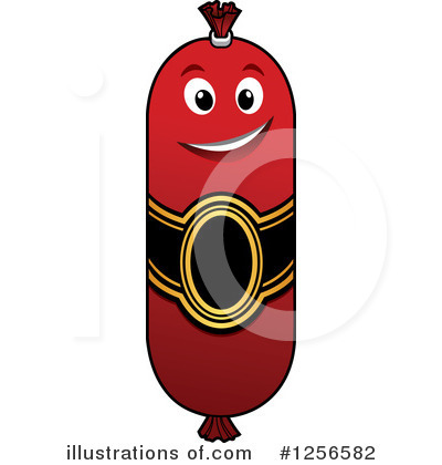 Royalty-Free (RF) Sausage Clipart Illustration by Vector Tradition SM - Stock Sample #1256582
