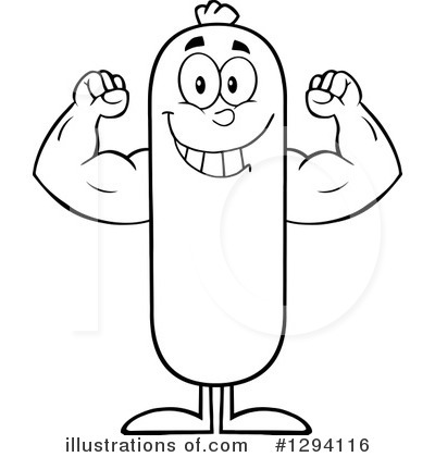 Royalty-Free (RF) Sausage Clipart Illustration by Hit Toon - Stock Sample #1294116
