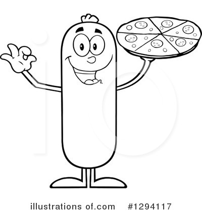 Royalty-Free (RF) Sausage Clipart Illustration by Hit Toon - Stock Sample #1294117