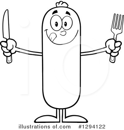 Royalty-Free (RF) Sausage Clipart Illustration by Hit Toon - Stock Sample #1294122