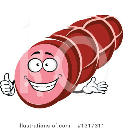 Royalty-Free (RF) Sausage Clipart Illustration by Vector Tradition SM - Stock Sample #1317311