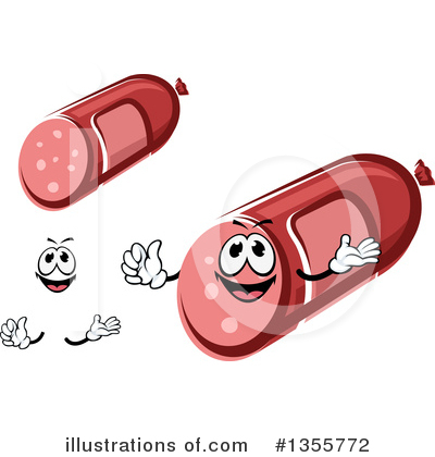 Royalty-Free (RF) Sausage Clipart Illustration by Vector Tradition SM - Stock Sample #1355772