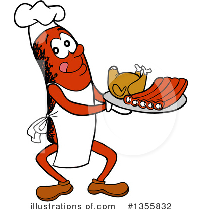 Royalty-Free (RF) Sausage Clipart Illustration by LaffToon - Stock Sample #1355832