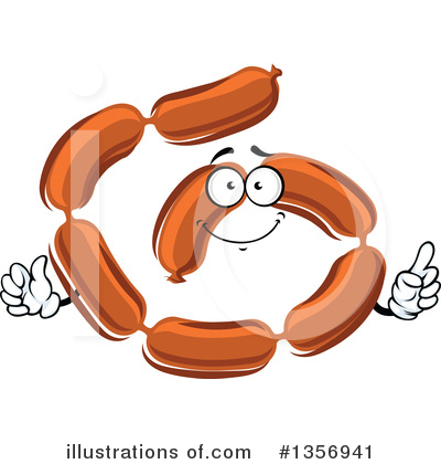 Royalty-Free (RF) Sausage Clipart Illustration by Vector Tradition SM - Stock Sample #1356941