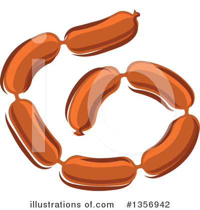 Royalty-Free (RF) Sausage Clipart Illustration by Vector Tradition SM - Stock Sample #1356942