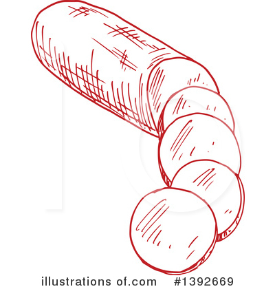 Royalty-Free (RF) Sausage Clipart Illustration by Vector Tradition SM - Stock Sample #1392669