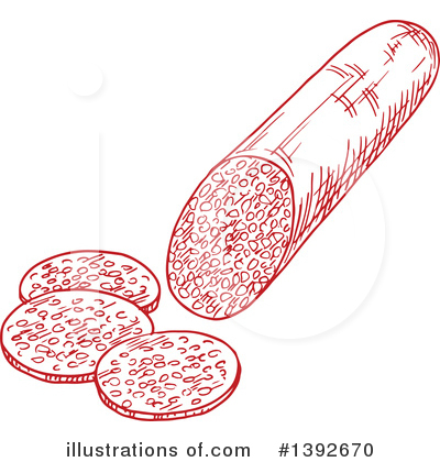 Royalty-Free (RF) Sausage Clipart Illustration by Vector Tradition SM - Stock Sample #1392670