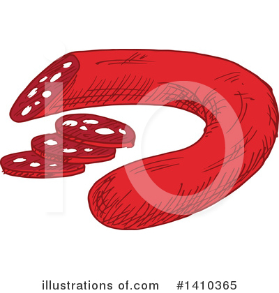 Salami Clipart #1410365 by Vector Tradition SM
