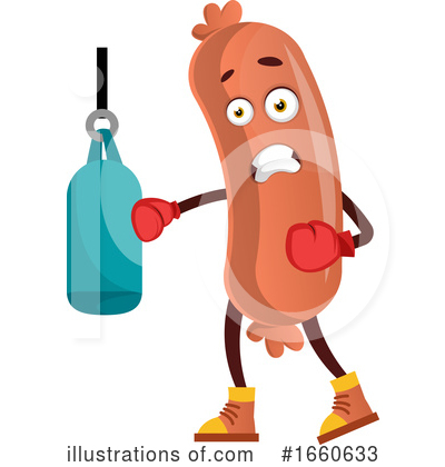 Royalty-Free (RF) Sausage Mascot Clipart Illustration by Morphart Creations - Stock Sample #1660633