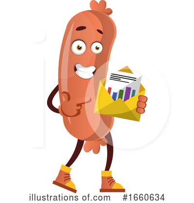 Royalty-Free (RF) Sausage Mascot Clipart Illustration by Morphart Creations - Stock Sample #1660634