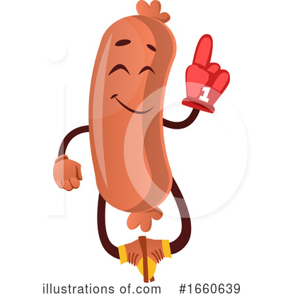 Royalty-Free (RF) Sausage Mascot Clipart Illustration by Morphart Creations - Stock Sample #1660639