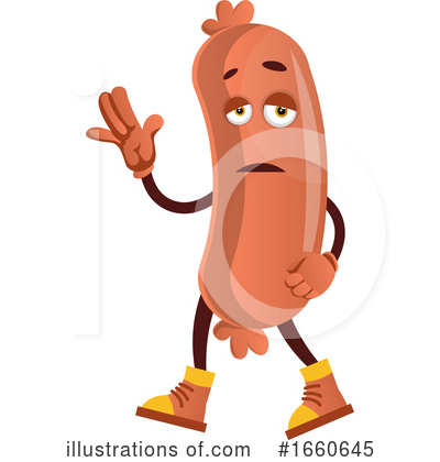 Royalty-Free (RF) Sausage Mascot Clipart Illustration by Morphart Creations - Stock Sample #1660645