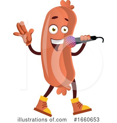 Royalty-Free (RF) Sausage Mascot Clipart Illustration by Morphart Creations - Stock Sample #1660653