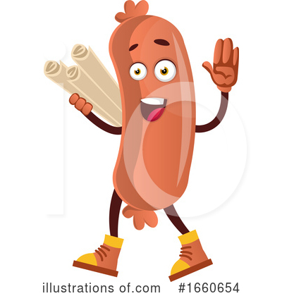 Royalty-Free (RF) Sausage Mascot Clipart Illustration by Morphart Creations - Stock Sample #1660654
