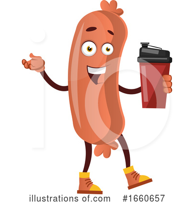 Royalty-Free (RF) Sausage Mascot Clipart Illustration by Morphart Creations - Stock Sample #1660657