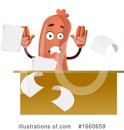 Royalty-Free (RF) Sausage Mascot Clipart Illustration by Morphart Creations - Stock Sample #1660659
