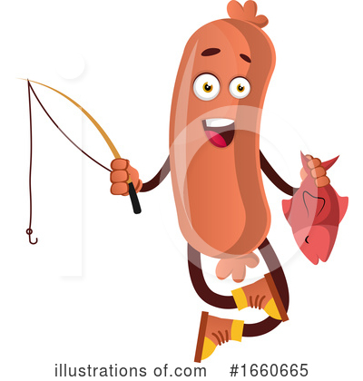 Royalty-Free (RF) Sausage Mascot Clipart Illustration by Morphart Creations - Stock Sample #1660665