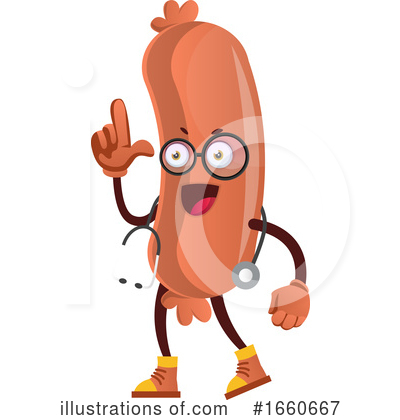 Royalty-Free (RF) Sausage Mascot Clipart Illustration by Morphart Creations - Stock Sample #1660667