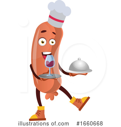 Royalty-Free (RF) Sausage Mascot Clipart Illustration by Morphart Creations - Stock Sample #1660668