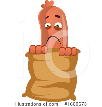 Royalty-Free (RF) Sausage Mascot Clipart Illustration by Morphart Creations - Stock Sample #1660673