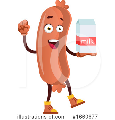 Royalty-Free (RF) Sausage Mascot Clipart Illustration by Morphart Creations - Stock Sample #1660677