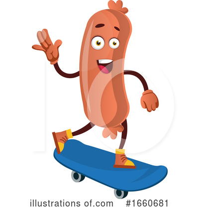 Royalty-Free (RF) Sausage Mascot Clipart Illustration by Morphart Creations - Stock Sample #1660681