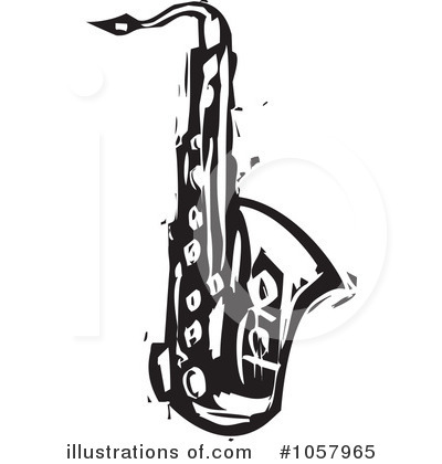 Royalty-Free (RF) Saxophone Clipart Illustration by xunantunich - Stock Sample #1057965