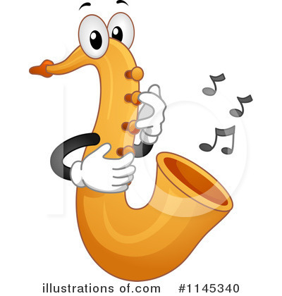 Royalty-Free (RF) Saxophone Clipart Illustration by BNP Design Studio - Stock Sample #1145340