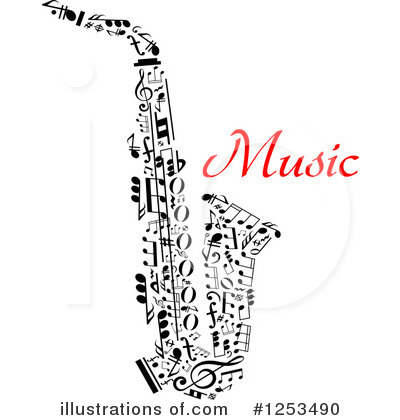 Royalty-Free (RF) Saxophone Clipart Illustration by Vector Tradition SM - Stock Sample #1253490