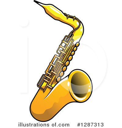 Royalty-Free (RF) Saxophone Clipart Illustration by Vector Tradition SM - Stock Sample #1287313