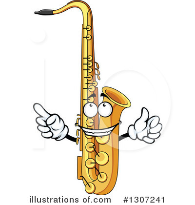 Royalty-Free (RF) Saxophone Clipart Illustration by Vector Tradition SM - Stock Sample #1307241