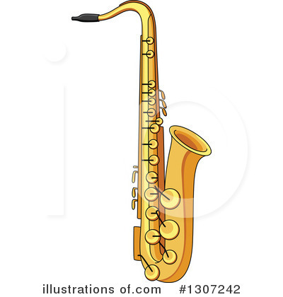 Royalty-Free (RF) Saxophone Clipart Illustration by Vector Tradition SM - Stock Sample #1307242