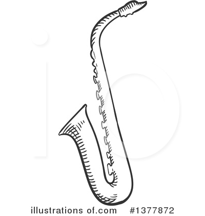 Royalty-Free (RF) Saxophone Clipart Illustration by Vector Tradition SM - Stock Sample #1377872