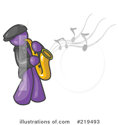 Royalty-Free (RF) Saxophone Clipart Illustration by Leo Blanchette - Stock Sample #219493