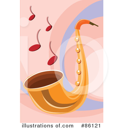 Royalty-Free (RF) Saxophone Clipart Illustration by mayawizard101 - Stock Sample #86121
