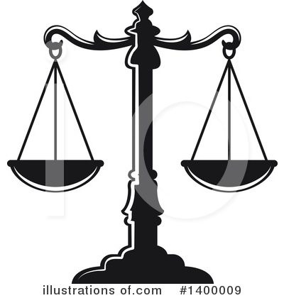 Scales Of Justice Clipart #1400009 by Vector Tradition SM