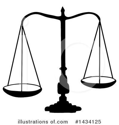 Royalty-Free (RF) Scales Of Justice Clipart Illustration by LaffToon - Stock Sample #1434125