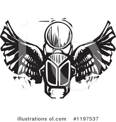 Royalty-Free (RF) Scarab Clipart Illustration by xunantunich - Stock Sample #1197537