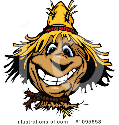 Royalty-Free (RF) Scarecrow Clipart Illustration by Chromaco - Stock Sample #1095653