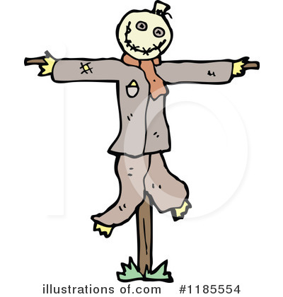 Royalty-Free (RF) Scarecrow Clipart Illustration by lineartestpilot - Stock Sample #1185554