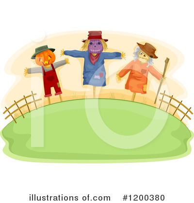 Royalty-Free (RF) Scarecrow Clipart Illustration by BNP Design Studio - Stock Sample #1200380